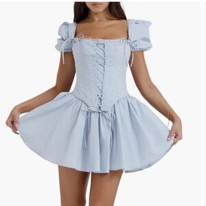 House of CB Light Blue Mini Dress